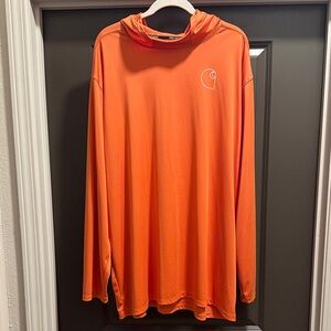 Carhartt Bright Orange Hooded Shirt